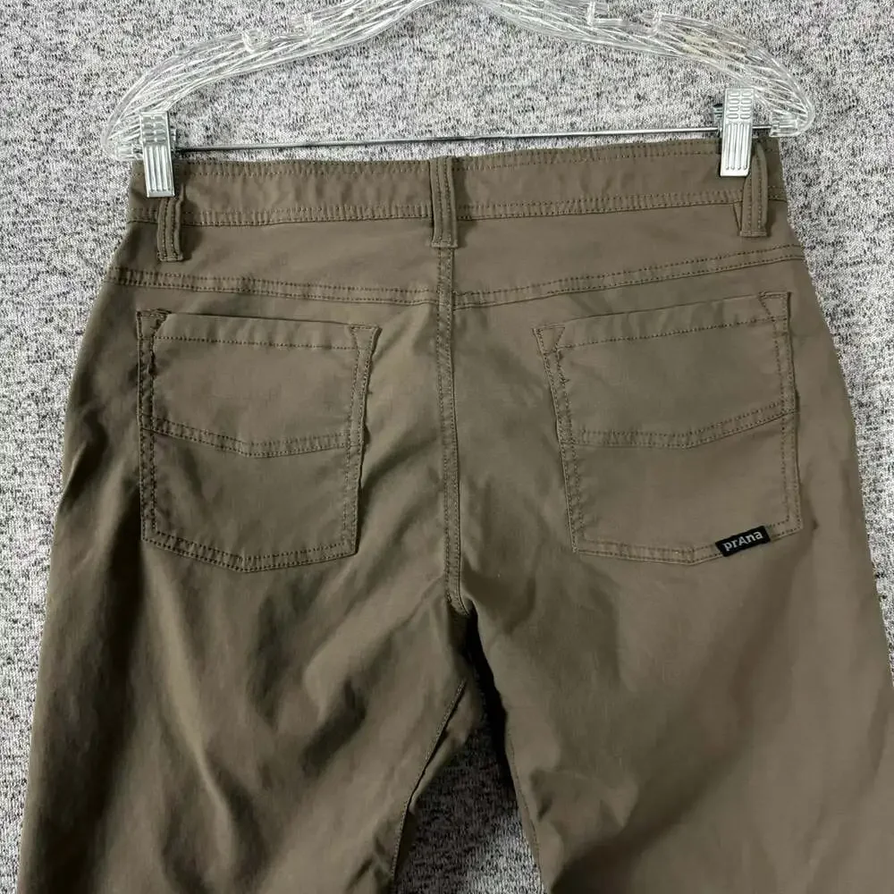 Prana Men’s Size 31 Brown Nylon Slim Fit Straight Leg Brion Pants